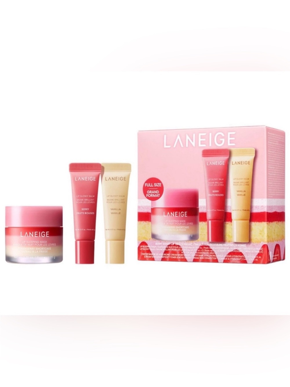 NIB LANEIGE Berry Sweet Lip Treatment Trio Limited Edition Set